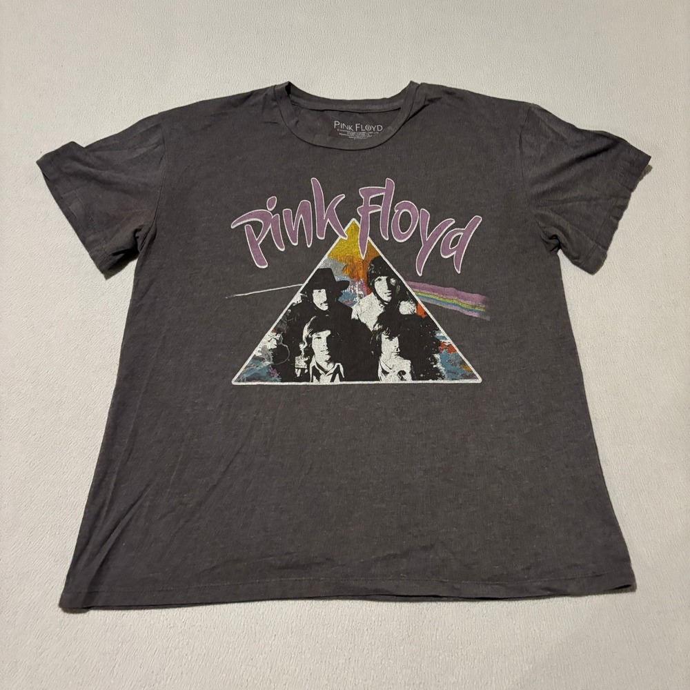 Pink Floyd Graphic Band T-Shirt Mens Medium Charcoal Grey Dark Side of the Moon